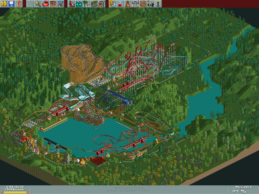 rollercoaster tycoon deluxe flat map