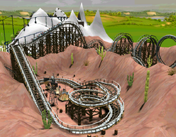 Wooden Coaster RCT3 Terraformed