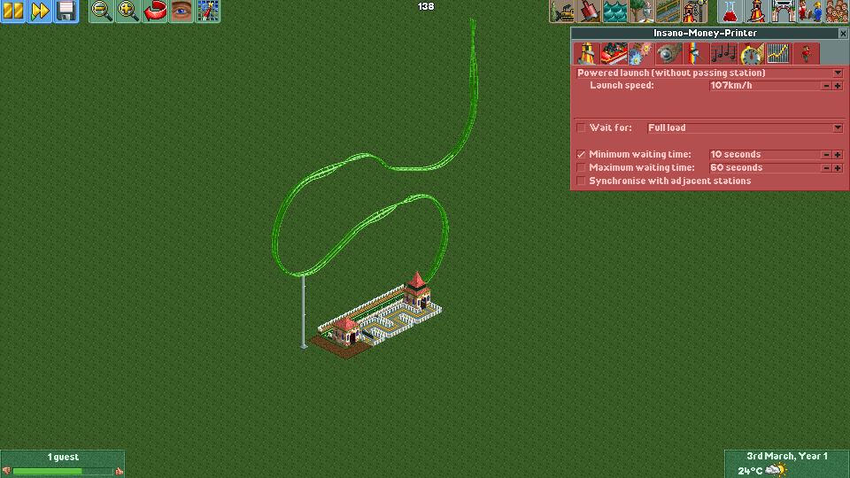 openrct2 sandbox scenario