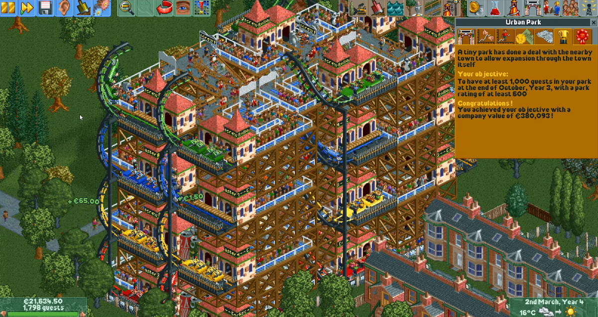 Bumbly Bazaar/Scenario Guide, RollerCoaster Tycoon