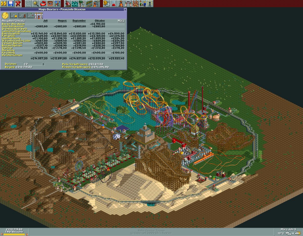 Bumbly Bazaar/Scenario Guide, RollerCoaster Tycoon