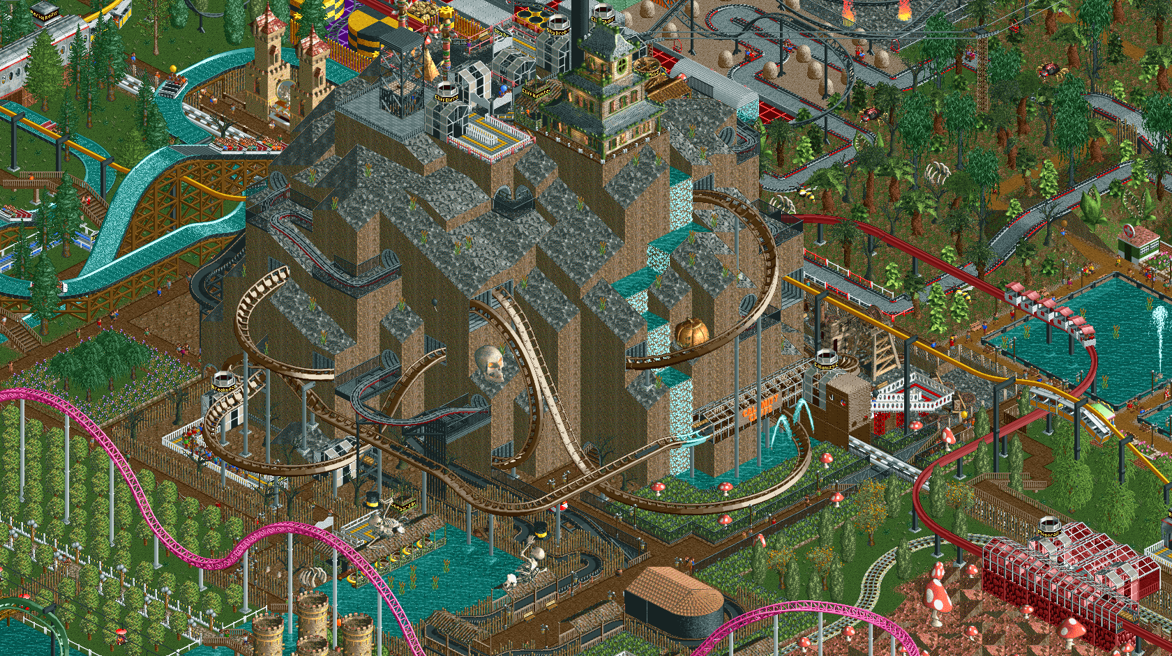 I Built The Most INSANE Theme Park Ever in RollerCoaster Tycoon 2 