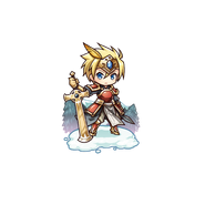 Luke (Hero of Light) before the fight against the Fomors