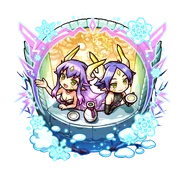 Ramura & Suputo 【Drinking while Snow Falls】 during the banquet after the Holy War