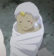 Argento as a baby, with his glistening silver Orb.