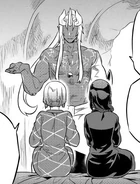 Aporou telling Emery and Spinel to rest