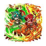 Netsuki & Fuuki 【Fierce Firestorm】 as a Blaze Lord and as a Storm Lord battling together