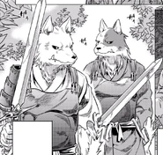 Kobolds in forest with inferiority rank long swords