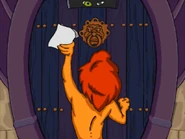 "See, my friend Reader Rabbit left me this note! I'm supposed to meet him at the castle!"