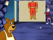 Reader Rabbit takes a costume to the theater.