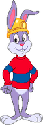 Reader Rabbit with Miner Hat in "Reader Rabbit's Reading 2"