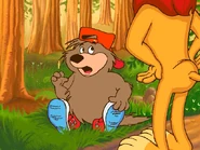 Spike convinces Sam that he's trying to build up his lungs so the surprise is not spoiled.