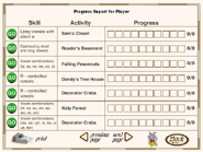 Progress Report/Practice Mode menu (Page 2)