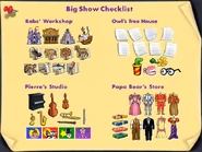 Big Show Checklist