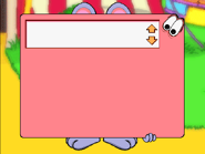 Pop in his options menu or logon menu form in Reader Rabbit Preschool (version 2)