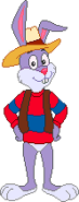 Reader Rabbit with Farmer Hat in "Reader Rabbit's Reading 2"