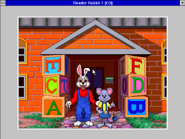 Reader and Mat in front of the Word Factory