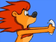 ...while holding a note.