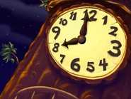 The clock tower at night, after Spike left.