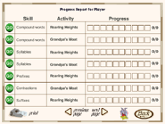 Progress Report/Practice Mode menu (Page 3)