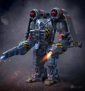 Concept Art for the Aerial Attack E-Frame from Exosquad