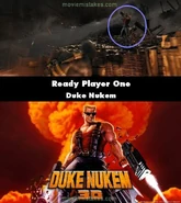 Duke Nukem firing a rocket launcher from Halo at Aech