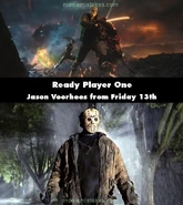 Jason Voorhees fighting sho and daito on planet doom