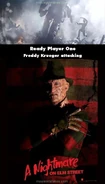 Freddy Krueger jumps at Aech