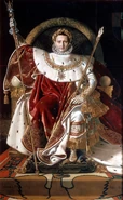 Napoleon Bonaparte on his Imperial throne, by Jean-Auguste-Dominique Ingres.