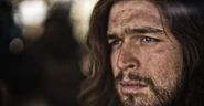Jesus close up in The Bible 2013 Movie