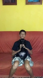 Jonas and his owner, Pedro
