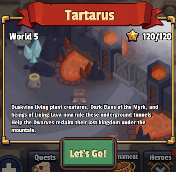 World 5 Tartarus Realm Defense Hero Legends Td Wiki Fandom