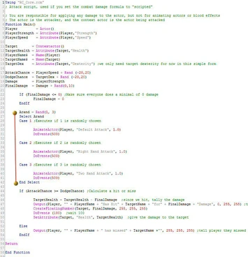 How to create a Custom Attack Script (1.25 BVM) | RealmCrafter Wiki ...