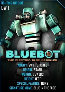 Blue bot card