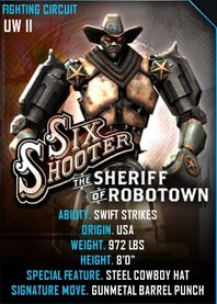 Sixshooter card