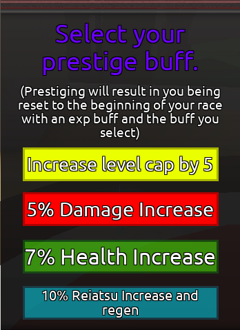 Prestige, Reaper 2 Roblox Wiki