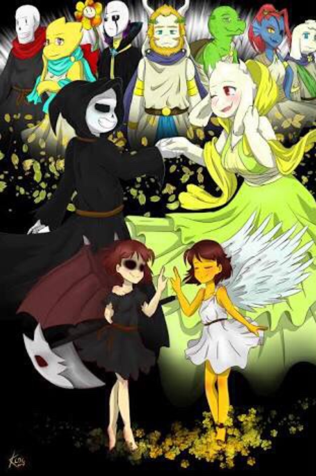 Đọc Reaper! Sans x Goddess of Darkness! Reader - Truyện Undertale