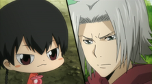 Fon emparejado con Gokudera