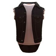 Trucker Jacket (Sleeveless, Black) (550 Tokens)