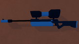 Blue Paintball Sniper: This is the default paintball sniper rifle appearance for the blue team