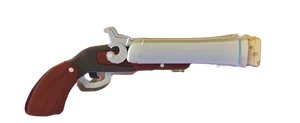 A Side view render of The Shotgun from the Rec Room Original Showdown