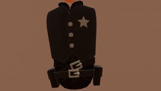 Cowboy vest black silver