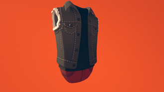 Trucker Jacket (Sleeveless, Grey) (550 Tokens)