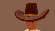 Cowboy hat red gold