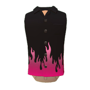 *Bowling Shirt (Flames, Pink) (Flamingo Fever Event 2019 September)