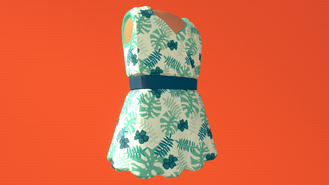 Luau Dress (Poppy) (450 Tokens)