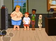 T.J. in his boxers with Mikey, Vince, and Gus