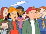 T.J. and Spinelli looking up