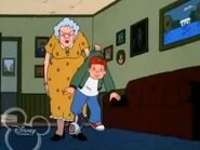 Miss Finster bringing T.J. into Principal Prickly's office