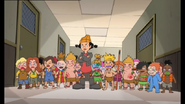 Spinelli leads the kindergarteners